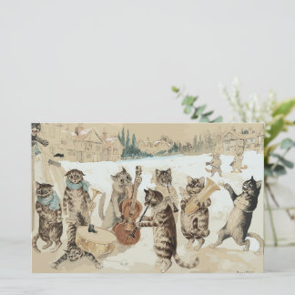 キャロルが猫の水彩画を歌うL.W.ワイン