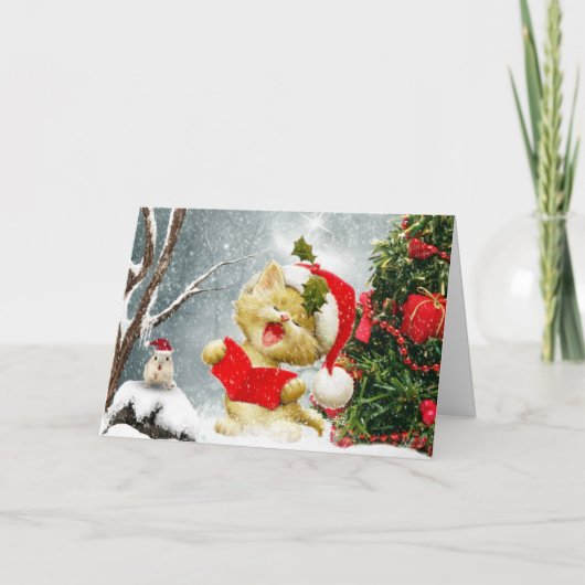 キャロルの歌手のクリスマスカード シーズンカード (正面)