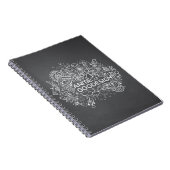 キャロルの落書きの螺線形ノート(黒) ノートブック (右側)