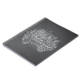 キャロルの落書きの螺線形ノート(黒) ノートブック (左側)