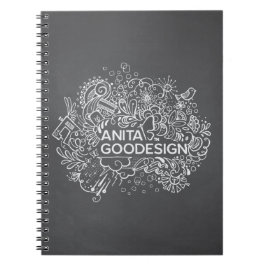 キャロルの落書きの螺線形ノート(黒) ノートブック