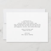 キャロルカラフルかわいい家族おもしろいメリークリスマス シーズンカード (裏面)