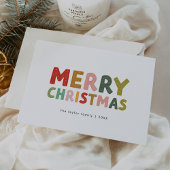 キャロルカラフルかわいい家族おもしろいメリークリスマス シーズンカード