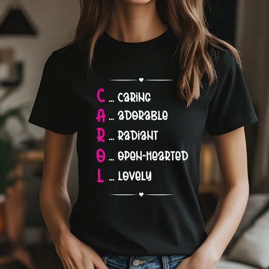 キャロルパーソナライズされたネームアート Tシャツ