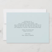 キャロルブルーかわいい子ども写真楽しいクリスマス シーズンカード (裏面)