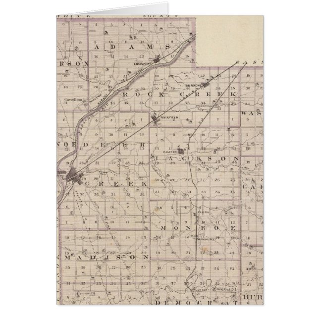 キャロル郡の地図 (正面)