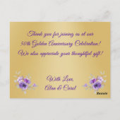 キャロル・ベル様特別注文、感謝のポストカード ポストカード (裏面)