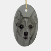 キャロルZeock著楕円形のチワワのオーナメントのアートワーク セラミックオーナメント (右)