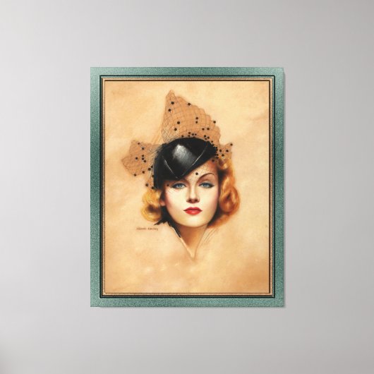 キャロレロンバードポートレートバイシャルルゲイツシェルドン キャンバスプリント (正面)