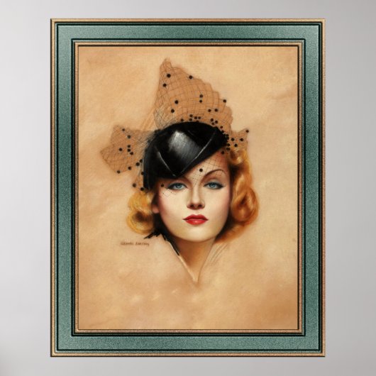 キャロレロンバードポートレートバイシャルルゲイツシェルドン ポスター (正面)