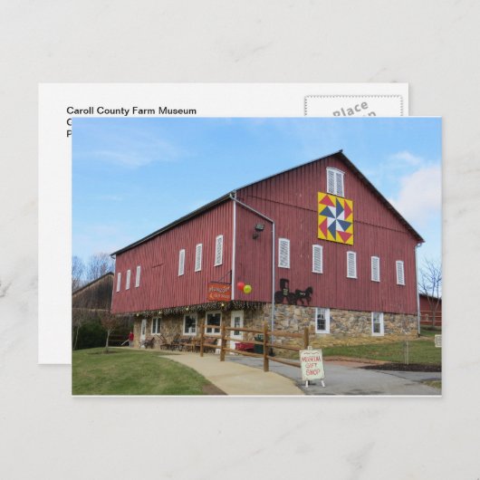 キャロールカウンティファームミュージアムギフトショップバーン ポストカード (正面/裏面)