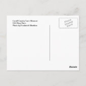 キャロールカウンティファームミュージアムギフトショップバーン ポストカード (裏面)