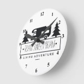 キャンおもしろいパーRVホームスイートホーム| Wanderlust引用文 ラウンド壁時計 (傾斜)