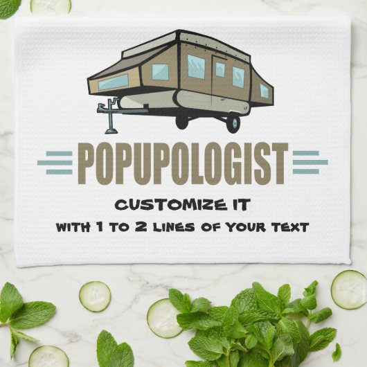 キャンおもしろいピング キッチンタオル (折り畳み)