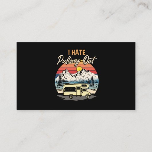 キャンおもしろいプアイヘイトアウトレトロ旅行 名刺 (正面)