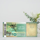 キャンカン・トワイライト・ビーチ・ボーディングパス・ウェディングアクア 招待状 (スタンド正面)