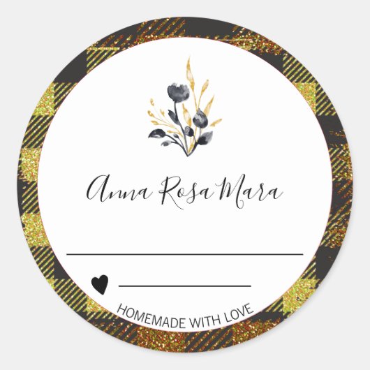 *~*キャンジャムバッファローギンガムAP30自家製 ラウンドシール (正面)