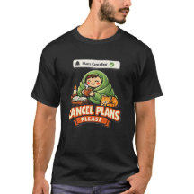 キャンセルお願いします おもしろくて内向的なユーモア Tシャツ