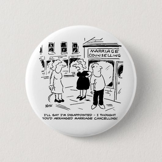 キャンセルしない結婚相談 缶バッジ (正面)