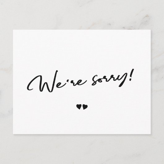 キャンセルは白黒でお願い致します ポストカード (正面)