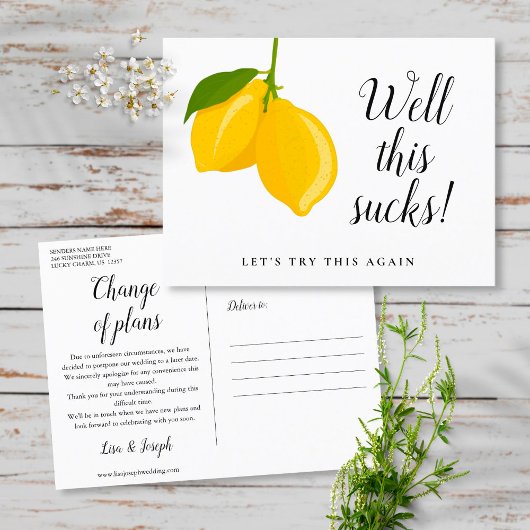 キャンセル日の変更イベント 案内ポストカード