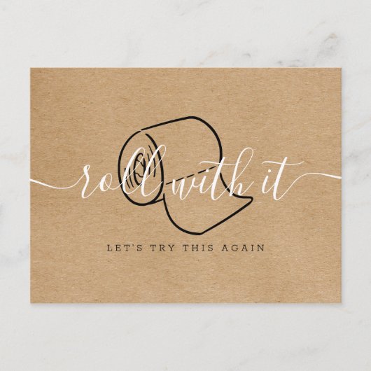 キャンセル日の変更素朴 ポストカード (正面)