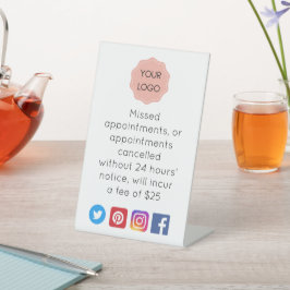 キャンセル通知(サロンまたはスパペデスタル) 台座サイン