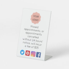 キャンセル通知(サロンまたはスパペデスタル) 台座サイン