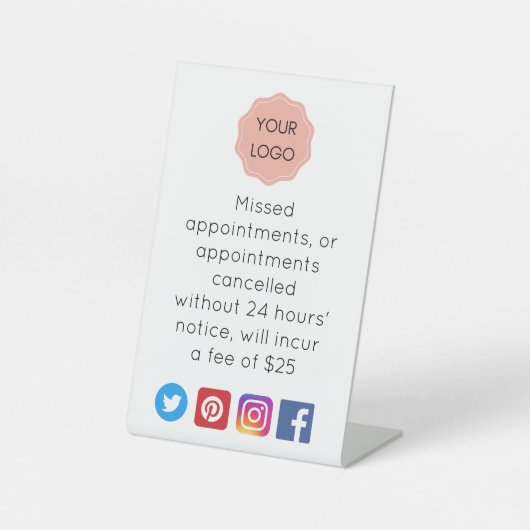 キャンセル通知(サロンまたはスパペデスタル) 台座サイン (正面)