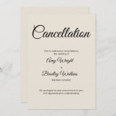 キャンセ結婚ル発表クリームカード 招待状 (正面/裏面)