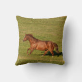 キャンターランニングリングの栗の馬のウマ科の写真 クッション (裏面)
