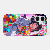 キャンディおばけ女子 iPhone 16ケース (裏面横)
