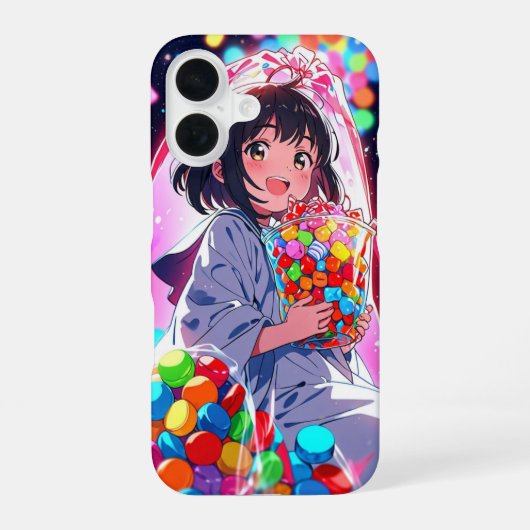 キャンディおばけ女子 iPhone 16ケース (裏面)