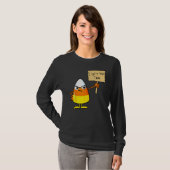 キャンディおもしろいコーン私もハロウィーンチーム缶あなたを嫌い Tシャツ (正面フル)