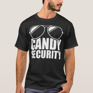 キャンディおもしろいセキュリティ簡単ハロウィーン衣装アダルト Tシャツ