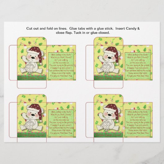 キャンディおもしろいパケット極性ベアウンチ付きことわざ チラシ (正面)