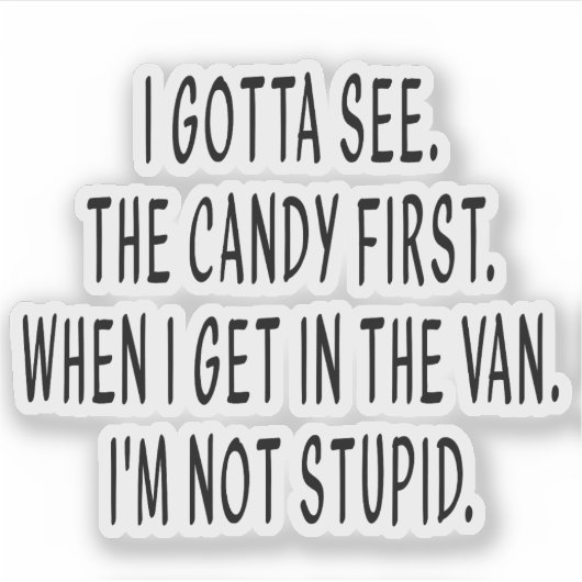 キャンディおもしろい、シール、皮肉スタンプ、皮肉 シール (正面)