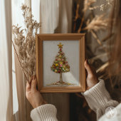 キャンディお洒落クリスマスツリー絵画の休日 ポスター