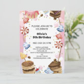 キャンディお洒落ランド誕生日おもしろい子供へ 招待状 (スタンド正面)