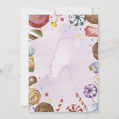 キャンディお洒落ランド誕生日おもしろい子供へ 招待状 (裏面)