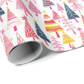 キャンディお洒落ーでコーティングされたクリスマスツリーパターン ラッピングペーパー (ロールコーナー)