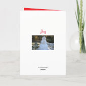 キャンディがクリスマスの孫娘カードをドロップ シーズンカード (裏面)