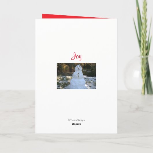 キャンディがクリスマスの孫娘カードをドロップ シーズンカード (裏面)