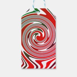 キャンディがクリスマスを渦巻く ギフトタグ