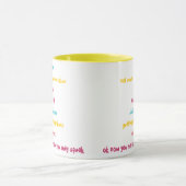 キャンディがシュッシュ!おもしろいカラフルシおもしろいー マグカップ (中央)