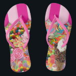キャンディすごいスウィートアイスクリームおもしろい ビーチサンダル<br><div class="desc">キャンディSweet sixteenアイスおもしろいビーチサンダル。</div>