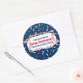 キャンディつや消しはクリスマスクッキーを振りかけてから ラウンドシール (封筒)