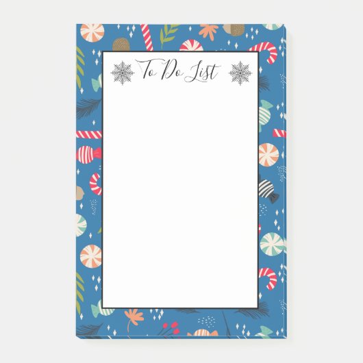 キャンディと包まれたクリスマスキャンディがリストに ポストイット (正面)