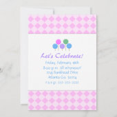 キャンディと水玉模様パーティの招待状 招待状 (裏面)