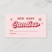 キャンディのクリスマスベビーシャワーゲームの数を推測 エンクロージャーカード (正面)